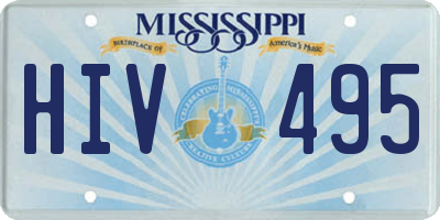 MS license plate HIV495