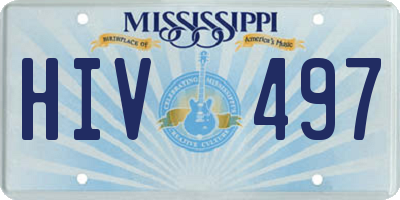 MS license plate HIV497