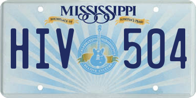 MS license plate HIV504