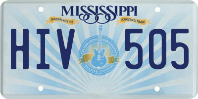 MS license plate HIV505