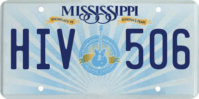 MS license plate HIV506