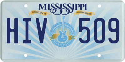 MS license plate HIV509