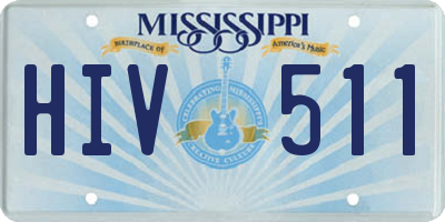MS license plate HIV511