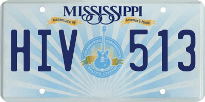 MS license plate HIV513