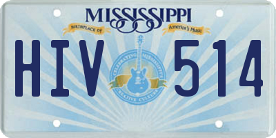 MS license plate HIV514