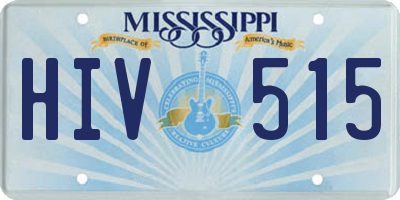 MS license plate HIV515
