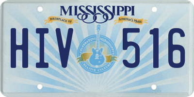 MS license plate HIV516