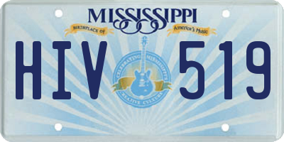 MS license plate HIV519