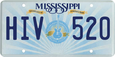MS license plate HIV520