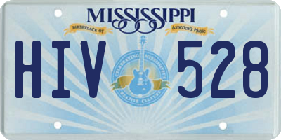 MS license plate HIV528