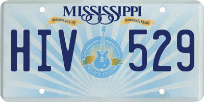 MS license plate HIV529