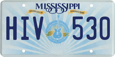 MS license plate HIV530