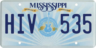MS license plate HIV535
