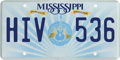 MS license plate HIV536
