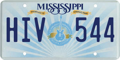 MS license plate HIV544