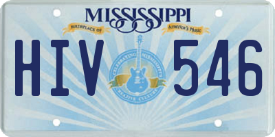 MS license plate HIV546