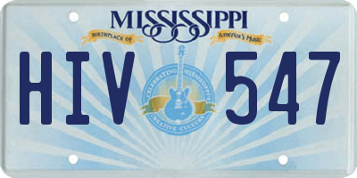MS license plate HIV547