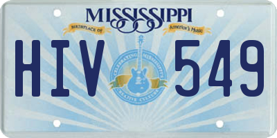 MS license plate HIV549