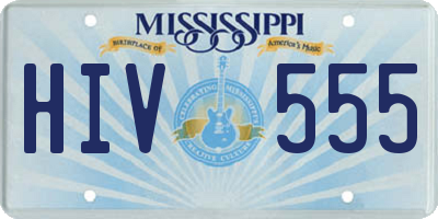 MS license plate HIV555