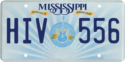 MS license plate HIV556