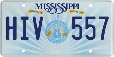 MS license plate HIV557