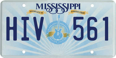 MS license plate HIV561