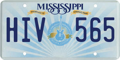 MS license plate HIV565