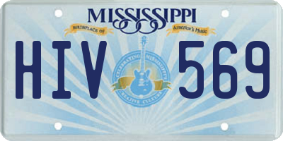 MS license plate HIV569