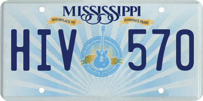 MS license plate HIV570