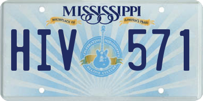 MS license plate HIV571