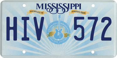 MS license plate HIV572