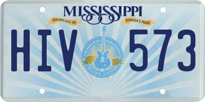 MS license plate HIV573