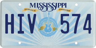 MS license plate HIV574