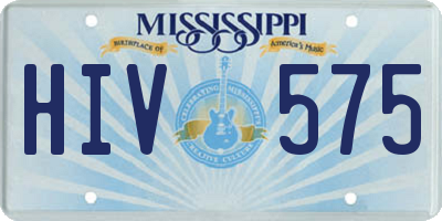 MS license plate HIV575