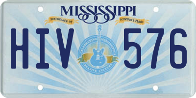 MS license plate HIV576
