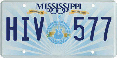 MS license plate HIV577