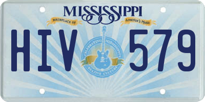 MS license plate HIV579