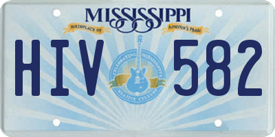 MS license plate HIV582