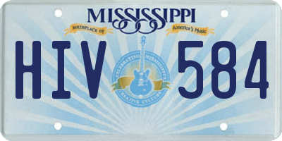 MS license plate HIV584