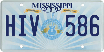 MS license plate HIV586