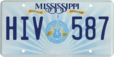 MS license plate HIV587