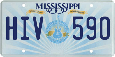 MS license plate HIV590