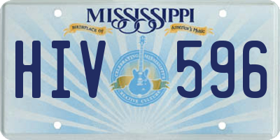 MS license plate HIV596