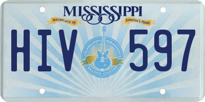 MS license plate HIV597