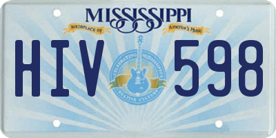 MS license plate HIV598