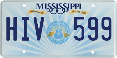 MS license plate HIV599