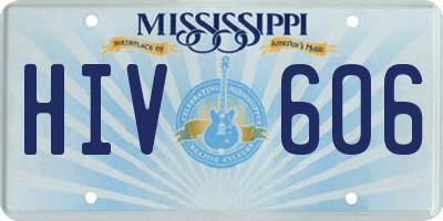 MS license plate HIV606