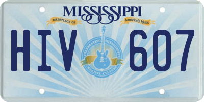 MS license plate HIV607