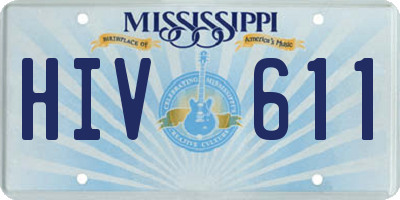 MS license plate HIV611