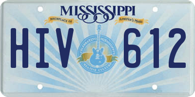MS license plate HIV612